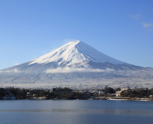 Mount Fuji and the Lake Kawaguchi