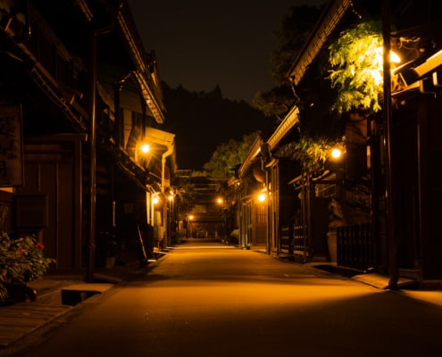 Takayama Old Town at night